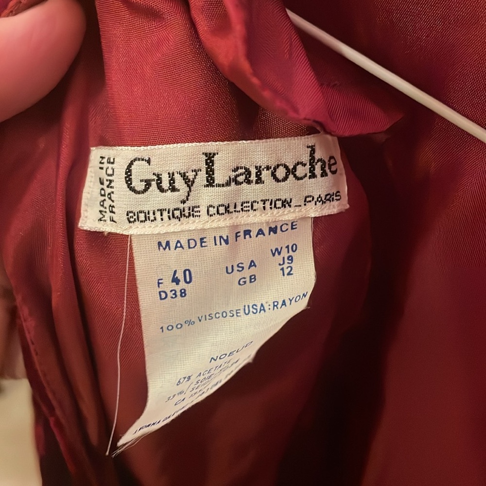 Guy Laroche dress! Made in France. Vintage, velvet and satin bow! Holiday dress - Picture 2 of 4